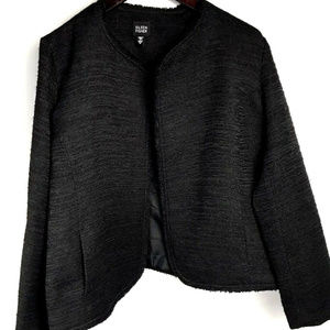 ❤️SOLD❤️Eileen Fisher Black Tweed Open Blazer Jacket MED